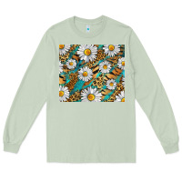 Matcha Leopard And Tiger Daisy Long Sleeve Tee - RanaPortraitStore