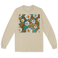 Mushroom Leopard And Tiger Daisy Long Sleeve Tee - RanaPortraitStore