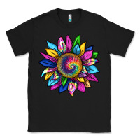 Black tie dye sunflower Classic Tee - texasbilliewilder