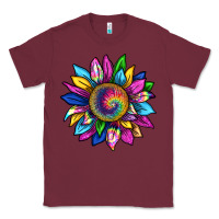 Burgundy tie dye sunflower Classic Tee - texasbilliewilder