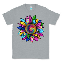 Heather Grey tie dye sunflower Classic Tee - texasbilliewilder