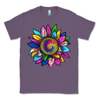 Lavender tie dye sunflower Classic Tee - texasbilliewilder