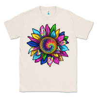 Natural tie dye sunflower Classic Tee - texasbilliewilder