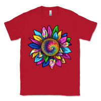 Red tie dye sunflower Classic Tee - texasbilliewilder