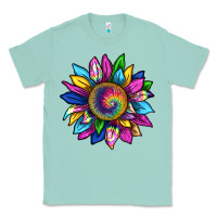 Seafoam tie dye sunflower Classic Tee - texasbilliewilder