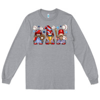 Heather Grey baseball gnome Long Sleeve Tee - texasbilliewilder