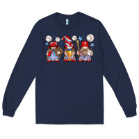 Navy baseball gnome Long Sleeve Tee - texasbilliewilder