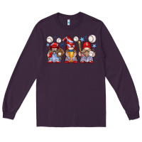 Plum baseball gnome Long Sleeve Tee - texasbilliewilder