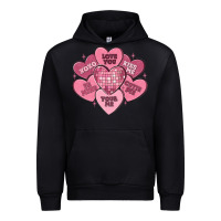 Black valentines conversation hearts Urban Hoodie - MaliasSmallBusiness