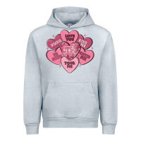 Heather Grey valentines conversation hearts Urban Hoodie - MaliasSmallBusiness