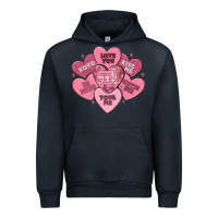 Navy valentines conversation hearts Urban Hoodie - MaliasSmallBusiness