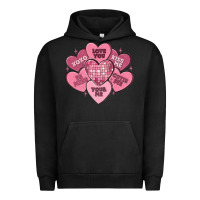 Pigment Black valentines conversation hearts Urban Hoodie - MaliasSmallBusiness