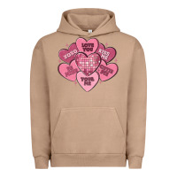 Pigment Burro valentines conversation hearts Urban Hoodie - MaliasSmallBusiness