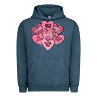 Pigment Midnight Navy valentines conversation hearts Urban Hoodie - MaliasSmallBusiness