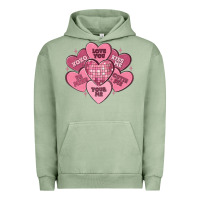 Pigment Oil Green valentines conversation hearts Urban Hoodie - MaliasSmallBusiness