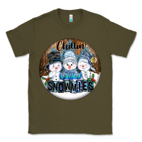 Army Green Chillin With My Snowmies Classic Tee - FaDigitalArtStudio