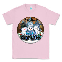 Bubblegum Pink Chillin With My Snowmies Classic Tee - FaDigitalArtStudio