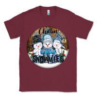 Burgundy Chillin With My Snowmies Classic Tee - FaDigitalArtStudio