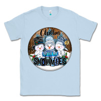 Dusty Blue Chillin With My Snowmies Classic Tee - FaDigitalArtStudio