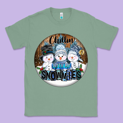 Chillin With My Snowmies Classic Tee Designed By Fadigitalartstudio