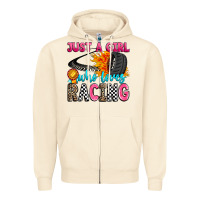 Sandshell just a girl who loves racing Zipper Hoodie - Zillion Design Studio