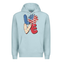 Blue Mist love 4th of july Premium Hoodie - MaliasSmallBusiness