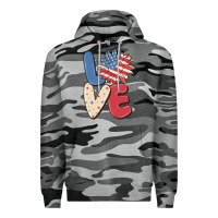 Slate Camo love 4th of july Premium Hoodie - MaliasSmallBusiness