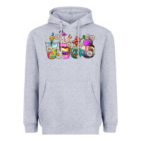Heather Grey hippie coffee cups Heavyweight Hoodie - AdoDesignShop