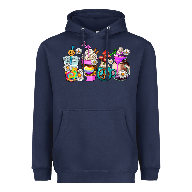 Hippie Coffee Cups Heavyweight Hoodie by AdoDesignShop | Teevron