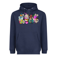 Navy hippie coffee cups Heavyweight Hoodie - AdoDesignShop