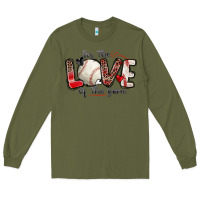 Army Green for the love of the game baseball Long Sleeve Tee - Zillion Design Studio