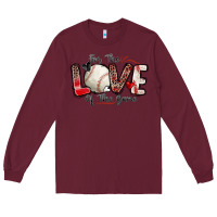 Burgundy for the love of the game baseball Long Sleeve Tee - Zillion Design Studio