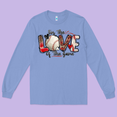 For The Love Of The Game Baseball Long Sleeve Tee Designed By Zillion Design Studio