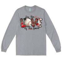 Heather Grey for the love of the game baseball Long Sleeve Tee - Zillion Design Studio