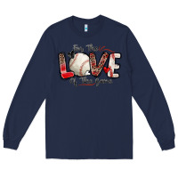 Navy for the love of the game baseball Long Sleeve Tee - Zillion Design Studio