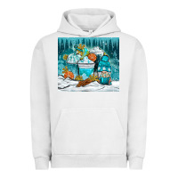 Pigment Lunar Rock winter coffee cups with gnome Urban Hoodie - NancyCooperArtShop