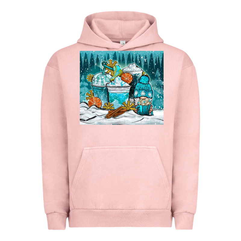 Winter Coffee Cups With Gnome Urban Hoodie by NancyCooperArtShop | Teevron
