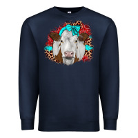Navy ribbon simmental leopard Premium Sweatshirt - JahusDesignShop