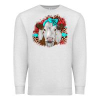 Oatmeal Heather ribbon simmental leopard Premium Sweatshirt - JahusDesignShop