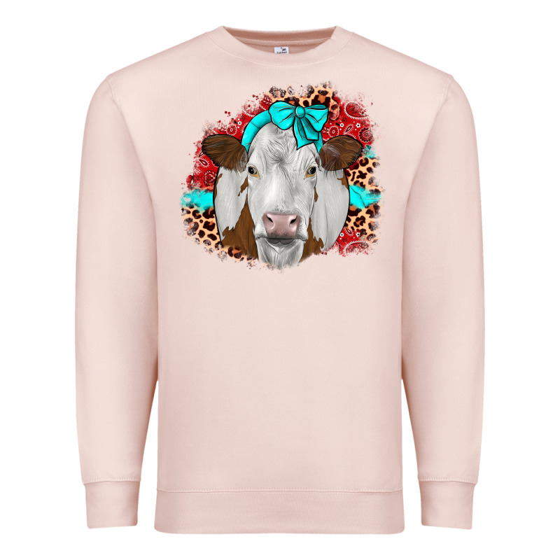 Ribbon Simmental Leopard Premium Sweatshirt by JahusDesignShop | Teevron