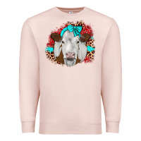 Pale Pink ribbon simmental leopard Premium Sweatshirt - JahusDesignShop