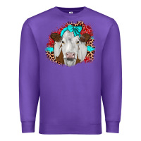 Purple ribbon simmental leopard Premium Sweatshirt - JahusDesignShop