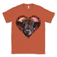 Copper leopard heart highland calf Classic Tee - RanaPortraitStore