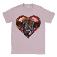 Lilac leopard heart highland calf Classic Tee - RanaPortraitStore