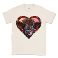 Natural leopard heart highland calf Classic Tee - RanaPortraitStore