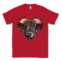 Red leopard heart highland calf Classic Tee - RanaPortraitStore