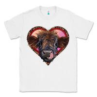 White leopard heart highland calf Classic Tee - RanaPortraitStore