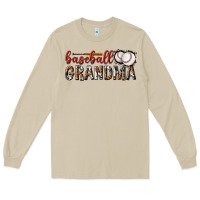 Mushroom baseball grandma with leopard Long Sleeve Tee - texasbilliewilder