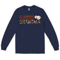 Navy baseball grandma with leopard Long Sleeve Tee - texasbilliewilder