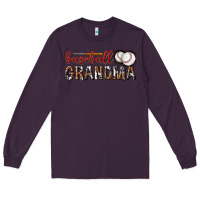 Plum baseball grandma with leopard Long Sleeve Tee - texasbilliewilder